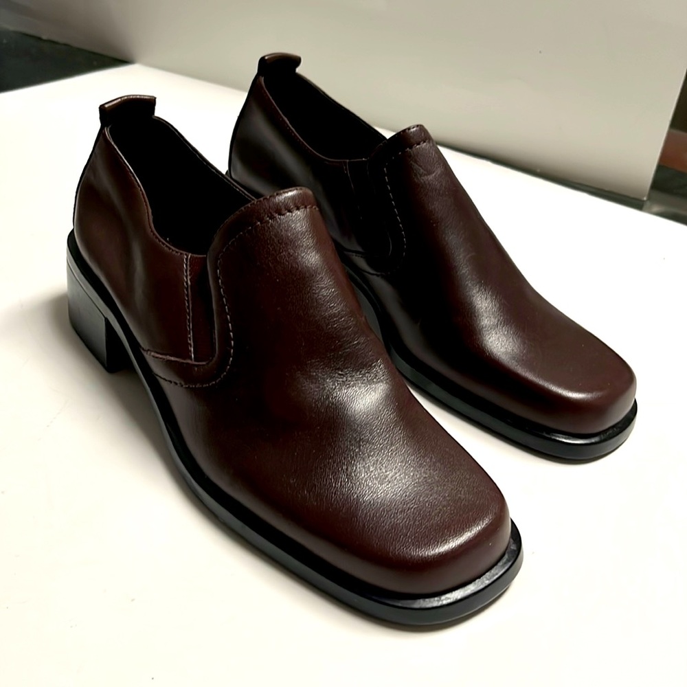 Classic Women's Brown Slip-On Leather Loafers